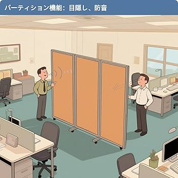 【長さ3ｍ】折りたたみ パーテーション 間仕切り 高さ1.8ｍ 持ち運び可能 1年保証 パーテーション 3連 高さ180cm 折りたたみ 間仕切り